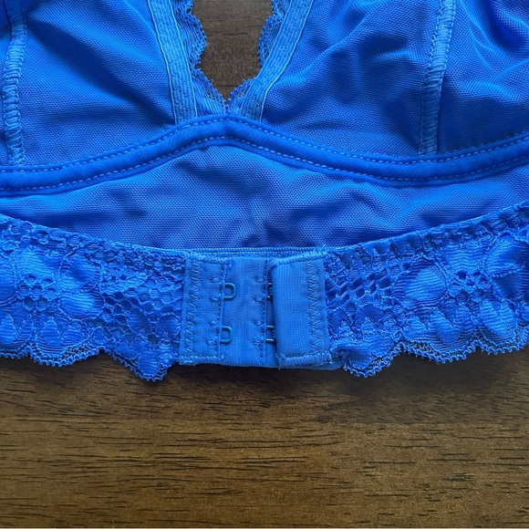 Free People Blue Lace Galloon Bralette Size XS - Picture 8 of 11